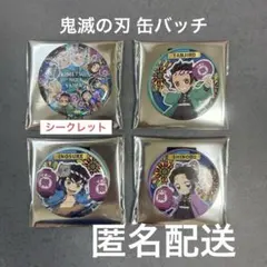 鬼滅の刃 イオン 缶バッジ 4個 セット シークレット