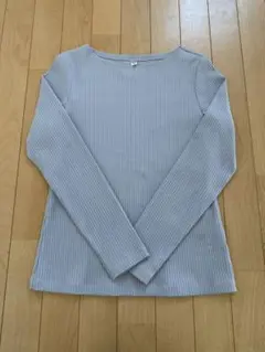 ユニクロ リブボートネックTシャツ