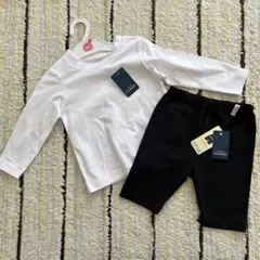 【新品未使用】ベビー服 90 上下セット シンプル 男女兼用