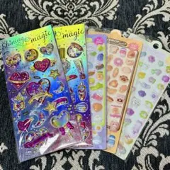 立体シール シャカシャカ キラキラ ぷくぷくシール 5枚セット
