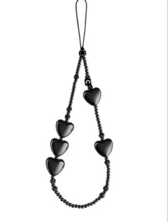 casetify スマホストラップ ハート ブラック