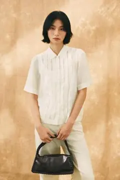 ZARA シースルーフリルトリムシャツのサムネイル
