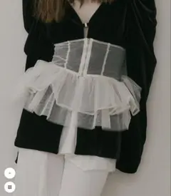 LA BELLE ETUDE クラシカルベロアパフスリーブJK blackのサムネイル