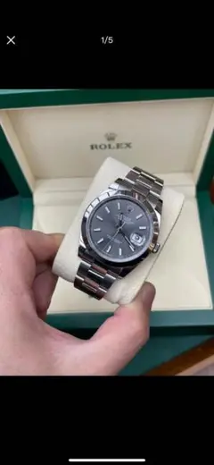 ROLEX 自動巻き 腕時計 グレー