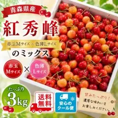 ※日曜日で受付終了※紅秀峰 赤玉＆色薄ミックス 3kg M～Lサイズ 送料無料！ 日曜日で受付終了※紅秀峰 赤玉＆色薄ミックス 3kg M～Lサイズ 送料無料