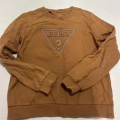 GUESS ブラウン トレーナー 千鳥柄