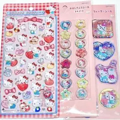 サンリオ 正規品 キティちゃん 赤 ボンボンドロップシール おはじきふう