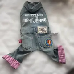 ビンテージ風デニムロンパースS