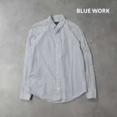 BLUE WORK / スナップ ダウン コットン チェック シャツ トップス