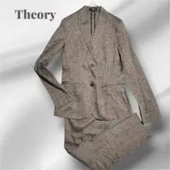 美品 現行タグ theory ウォッシャブルセットアップスーツ ネイビー