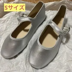 minia バレエシューズ　Sサイズ　カンフーシューズ　メリージェーン　シルバー
