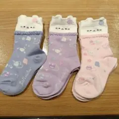 15〜20 キッズ靴下 3足セット 女の子