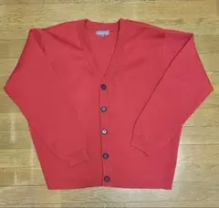 赤 カーディガン
