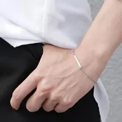 Alavel チェーンブレスレット ペア販売 シルバー/ブラック