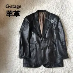 LL g-stage ラムレザー テーラードジャケット ブラック 2026年最新】g-stage カラー：ブラック系 メンズ テーラードジャケット
