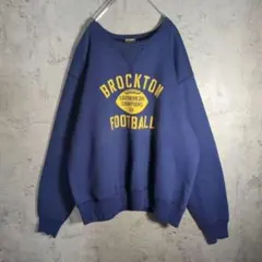 【希少】WHITESVILLE 3段プリント カレッジスウェット XL ブルーのサムネイル
