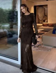 【極美品】結婚式お呼ばれドレス　ブラウンSHEIN完売品