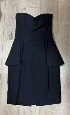 ラグナムーン　ペプラム　ペプラムワンピ　ペプラムドレス　ベアドレス　ベアワンピ