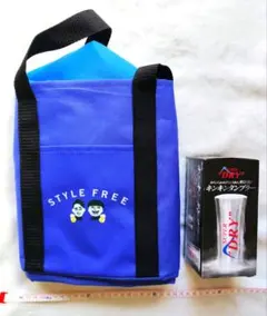 【未使用】アサヒスタイルフリーオリジナル巾着トートバッグ＆キンキンタンブラー