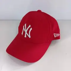 【美品】NEW ERA（ニューエラ）ベースボールキャップ レッド フリーサイズのサムネイル