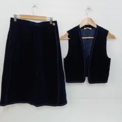 2.27◎S343◎ヴィンテージ◎セットアップ◎ベロア調◎9号