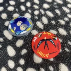 ジブリ　刺繍缶バッジ☆ハウルの動く城☆