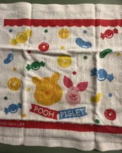 くまのプーさんとピグレットハンドタオル　ハンドタオル　薄手のタオル　プーさん