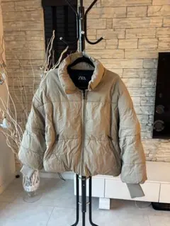 ZARA ザラ ベージュ パファー ダウンジャケット