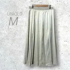 UNIQLO ユニクロ アシンメトリープリーツスカート M ナチュラル