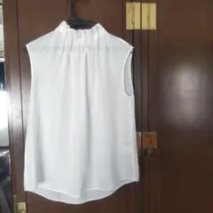 フェンネル　FENNEL ヤマダヤ ノースリーブ 白 ハイネック シャツ