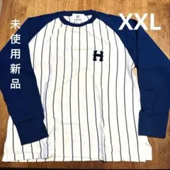 【未使用新品】HBNS 七分袖ストライプニット　希少サイズY(XXL)のサムネイル