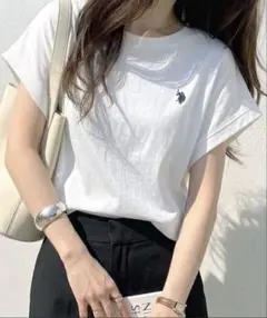 U.S. POLO ASSN.フレンチスリーブオーバーサイズ刺繍Tシャツのサムネイル