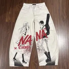 NANA 矢沢あい ナナ ハチ デニム ロングパンツ ワイドシルエット M