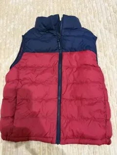UNIQLO ユニクロ キッズ 中綿ベスト 130 赤 ネイビー