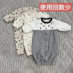 【1ヶ月のみ使用】 ユニクロ　イオン　2wayドレスオール　ベビー服　3着セット