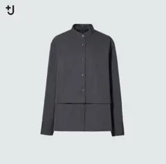 ユニクロ スーピマコットンシャツジャケット(長袖)グレー Sサイズ 美品