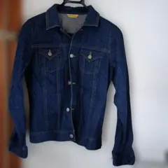 レディース　デニムジャケット　Mサイズ　濃いめ　ジージャン