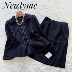 【新品】ニューリーミー　ペプラム　セレモニースーツ　エレガンス　体型カバー　濃紺