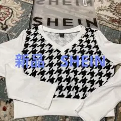 韓国人気ブランド　千鳥柄カットソー　SHEIN 新品