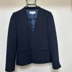 ROPÉ PICNIC ノーカラージャケット 38 ネイビー