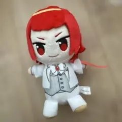 いれいす　りうら　ぬいぐるみ スーツ風 赤白　3周年　ぬいば　ぬいぐるみバッチ