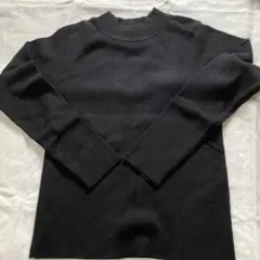 グローバルワーク　メルティ　リブ　ニット　黒　ブラック　L