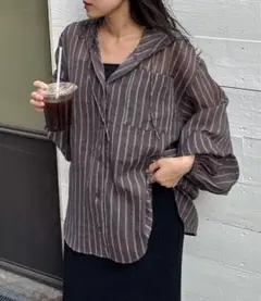 チャオパニックティピー フード付きシアーシャツ
