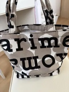 超美品定価18000円　marimekko コットンアーケラウニッコ ロゴバッグ