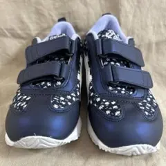 ASICS ネイビー 花柄 スニーカー ベルクロのサムネイル