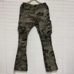 mnml 迷彩 カーゴパンツ ペイント加工