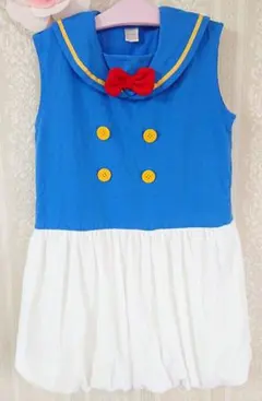 専用♡バースデイ♥フタフタ♥ドナルド♥尻尾付きセーラーワンピース♥140cm