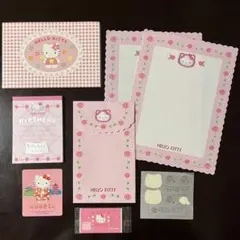 平成レトロ HELLO KITTY 薔薇レターセット メモ帳 シール サンリオ