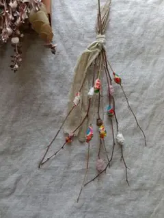 ドライフラワー　枝　花枝　飾り餅　着物　アンティーク