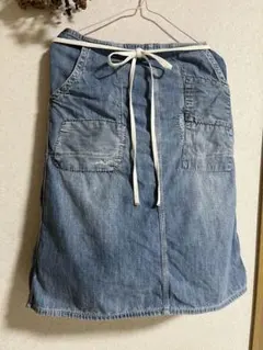 ☆DENIM&DUNGAREE☆ リメイク風　巻きスカート　フリーサイズ